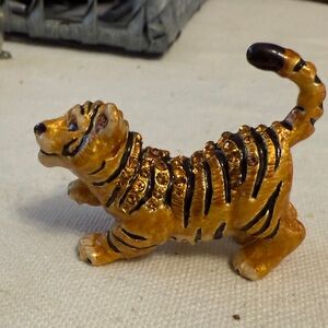 Jay Strongwater Gold and Black Tiger Figurine